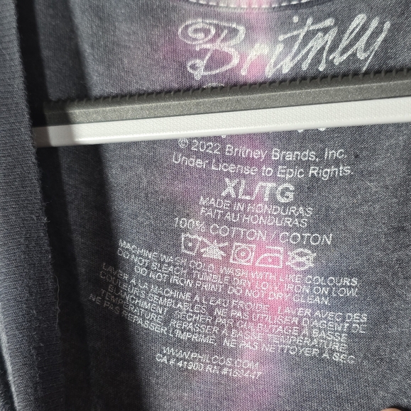 Britney Spears "She's A Star" Gray & Pink Tie Dye T-Shirt Size XL - Picture 3 of 6